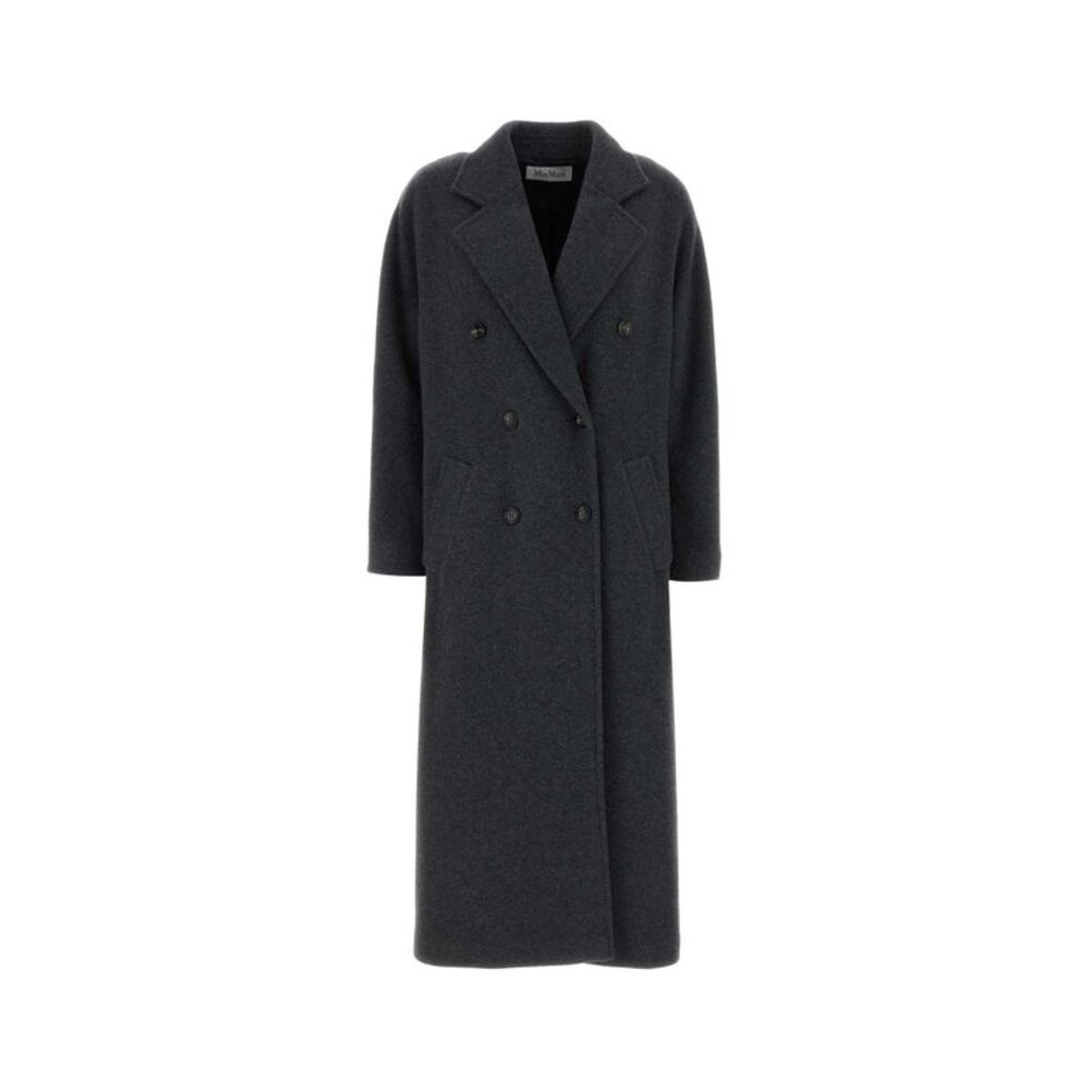 Max Mara Women Dark Grey Cashmere Blend Cadmio Coat